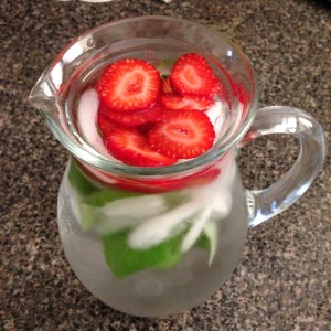 Refreshing and light Strawberry Basil Water